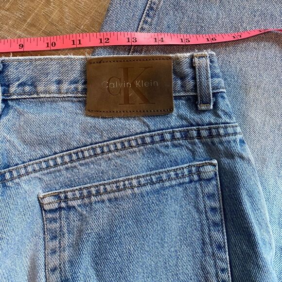 90s Vintage Calvin Klein CK Jeans Men’s 34 Straight Leg Light Wash Distressed - Picture 14 of 16